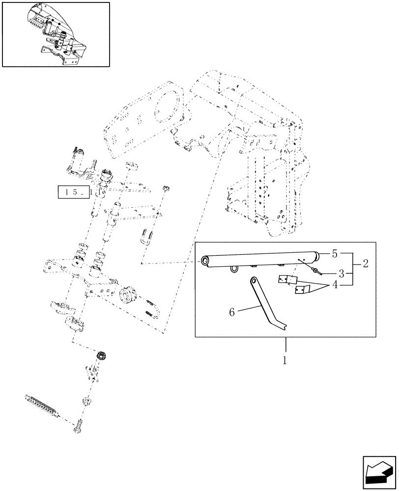 Схема запчастей Case IH RBX562 - (18.27) - LEAF SPRING TWINE ARM CONVERSION KIT (18) - ACCESSORIES