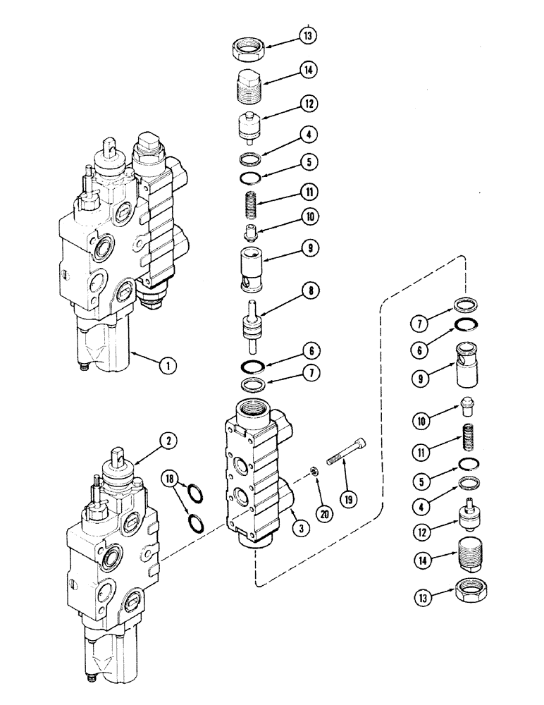 Схема запчастей Case IH 2594 - (8-086) - A169456 REMOTE VALVE BODY ASSEMBLY, WITH LOAD CHECK, (CONT) (08) - HYDRAULICS