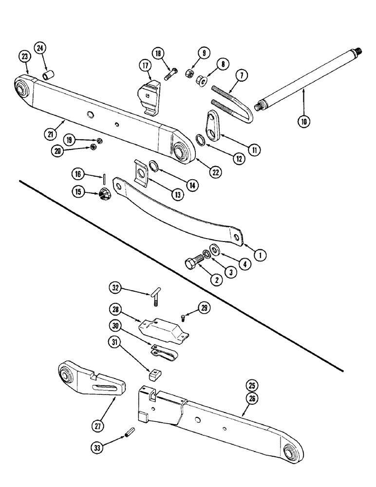 Схема запчастей Case IH 2096 - (9-332) - HITCH SPRINGS, DRAFT ARMS AND SHAFT (09) - CHASSIS/ATTACHMENTS