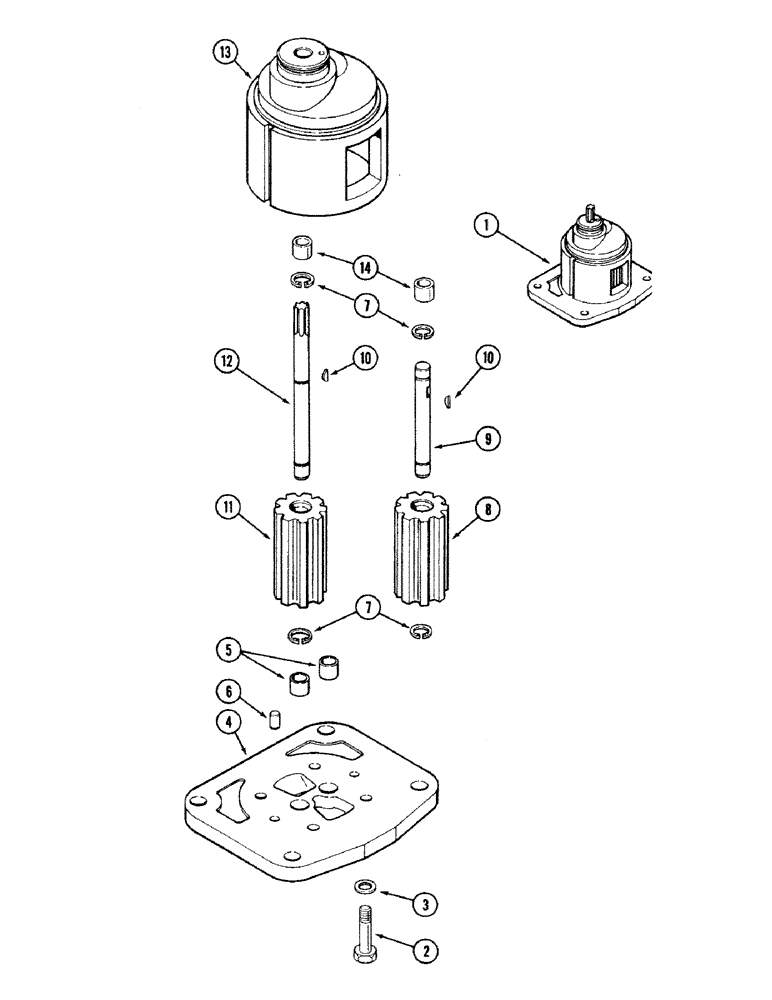 Схема запчастей Case IH 2594 - (8-024) - CHARGING PUMP (08) - HYDRAULICS