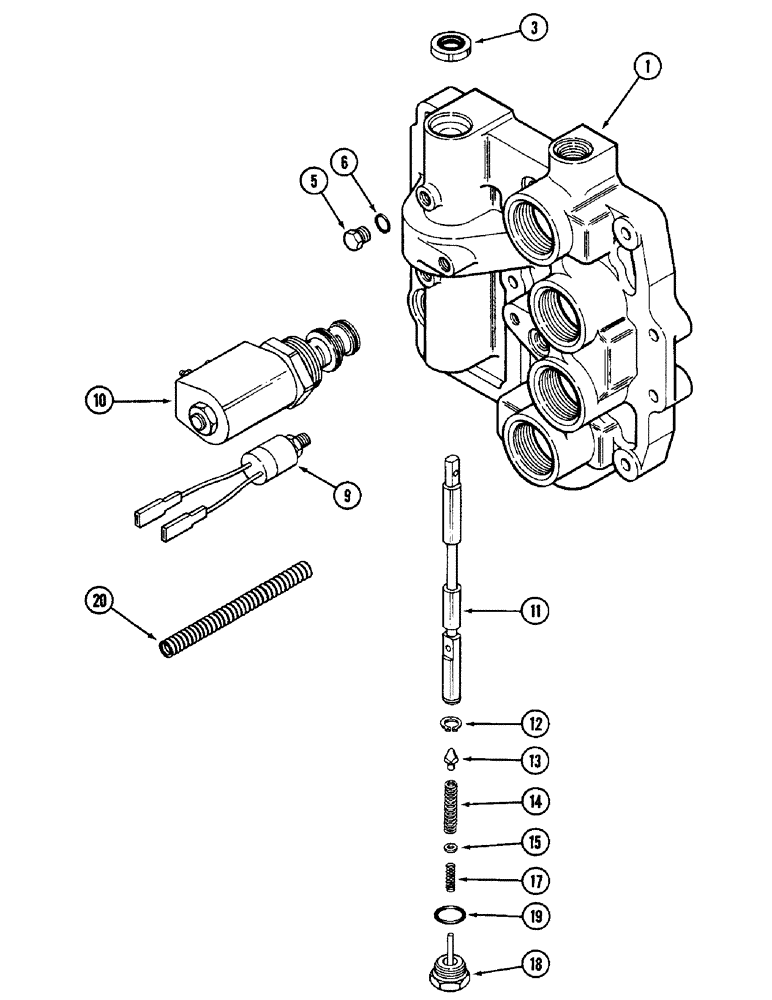 Схема запчастей Case IH 2096 - (6-146) - HYDRAULIC MANIFOLD ASSEMBLY, ELECTRIC SHIFT (06) - POWER TRAIN