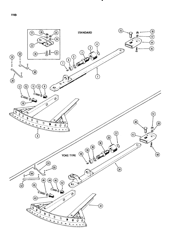 Схема запчастей Case IH 930-SERIES - (118) - DRAWBARS, STANDARD DRAWBAR (06) - POWER TRAIN