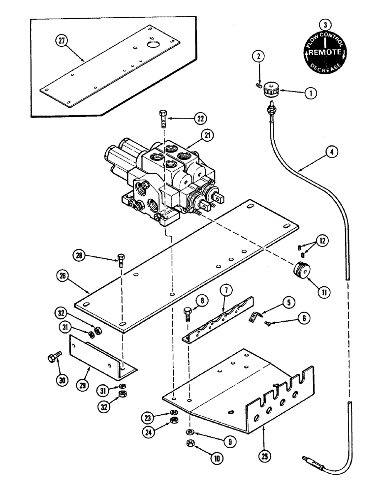 Схема запчастей Case IH 4890 - (8-288) - REMOTE HYDRAULIC VALVE FLOW CONTROLS (08) - HYDRAULICS