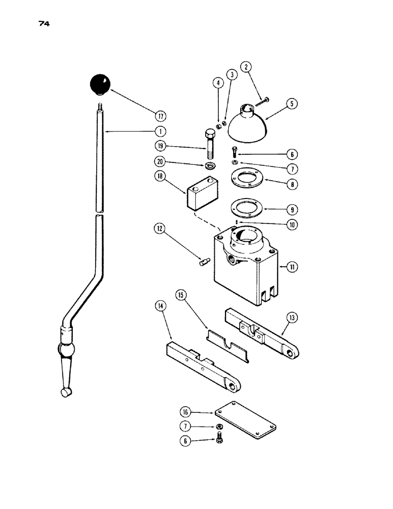 Схема запчастей Case IH 1200 - (074) - CONTROL ASSEMBLY (06) - POWER TRAIN