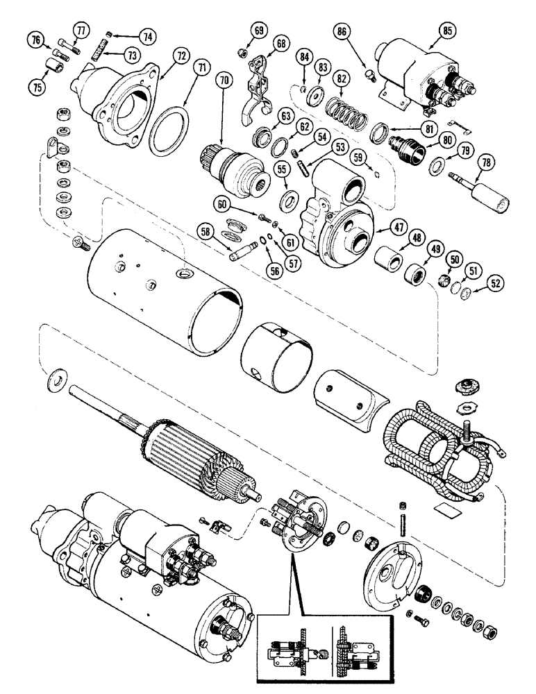 Схема запчастей Case IH 4690 - (4-102) - STARTER ASSEMBLY (04) - ELECTRICAL SYSTEMS