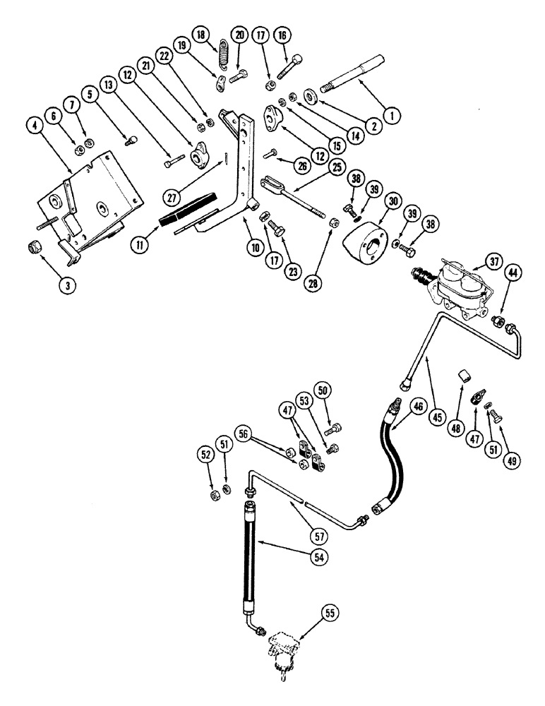 Схема запчастей Case IH 4694 - (7-278) - BRAKE PEDAL AND CYLINDER (07) - BRAKES