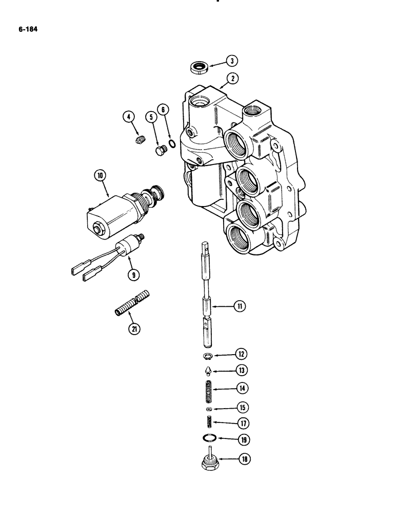 Схема запчастей Case IH 2294 - (6-184) - HYDRAULIC MANIFOLD ASSEMBLY, ELECTRIC SHIFT (06) - POWER TRAIN