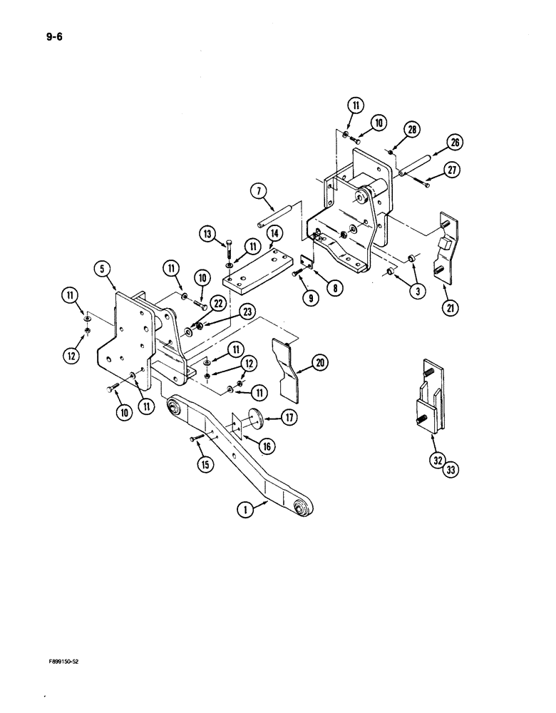 Схема запчастей Case IH 9150 - (9-06) - HITCH LOWER LINK AND MOUNTS (09) - CHASSIS/ATTACHMENTS