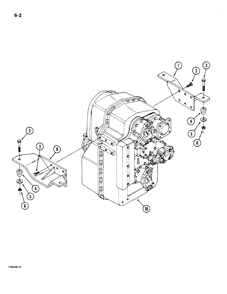 Схема запчастей Case IH 9170 - (6-02) - TRANSMISSION MOUNTING (06) - POWER TRAIN