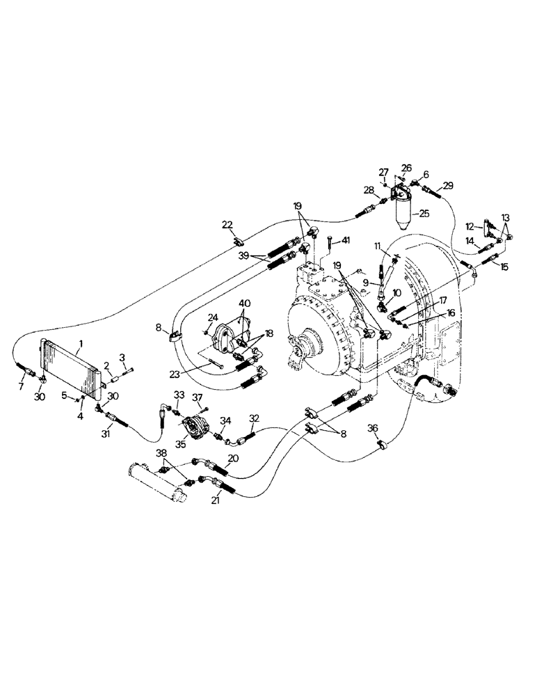 Схема запчастей Case IH KP-525 - (04-15) - TRANSMISSION & TRANSFER CASE LUBE SYSTEM (04) - Drive Train