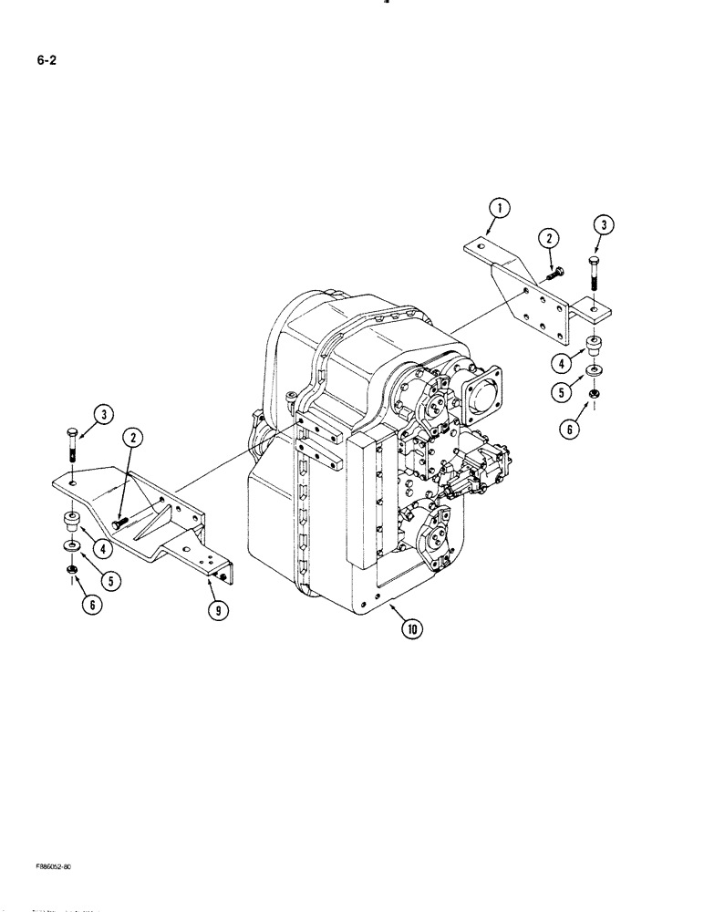 Схема запчастей Case IH STEIGER - (6-02) - TRANSMISSION MOUNTING (06) - POWER TRAIN