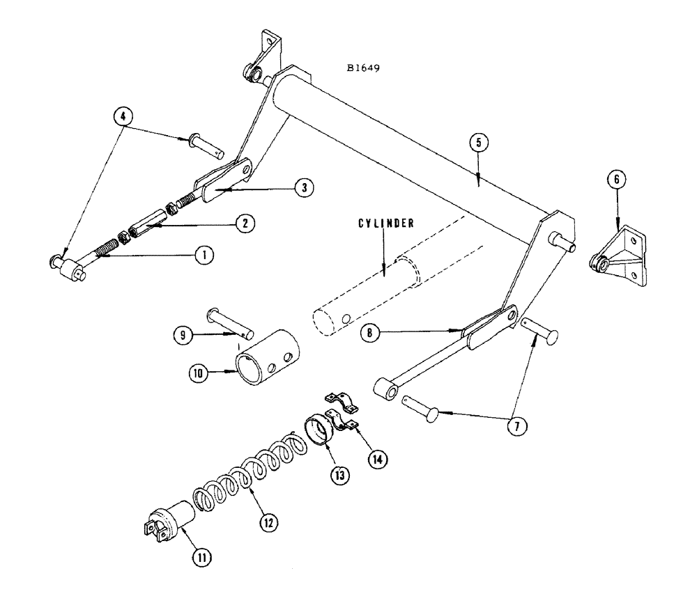 Схема запчастей Case IH 660 - (062[A]) - HEADER SUPPORT TORQUE TUBE 