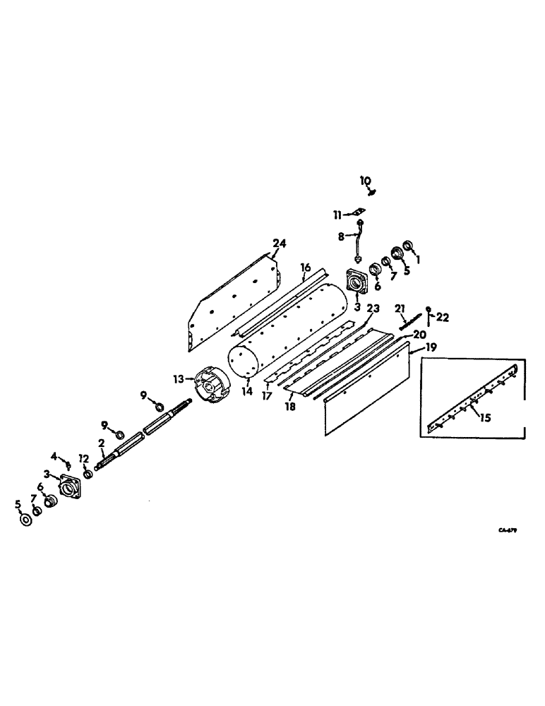 Схема запчастей Case IH 315 - (R-15) - SEPARATOR, CYLINDER BEATER Separation