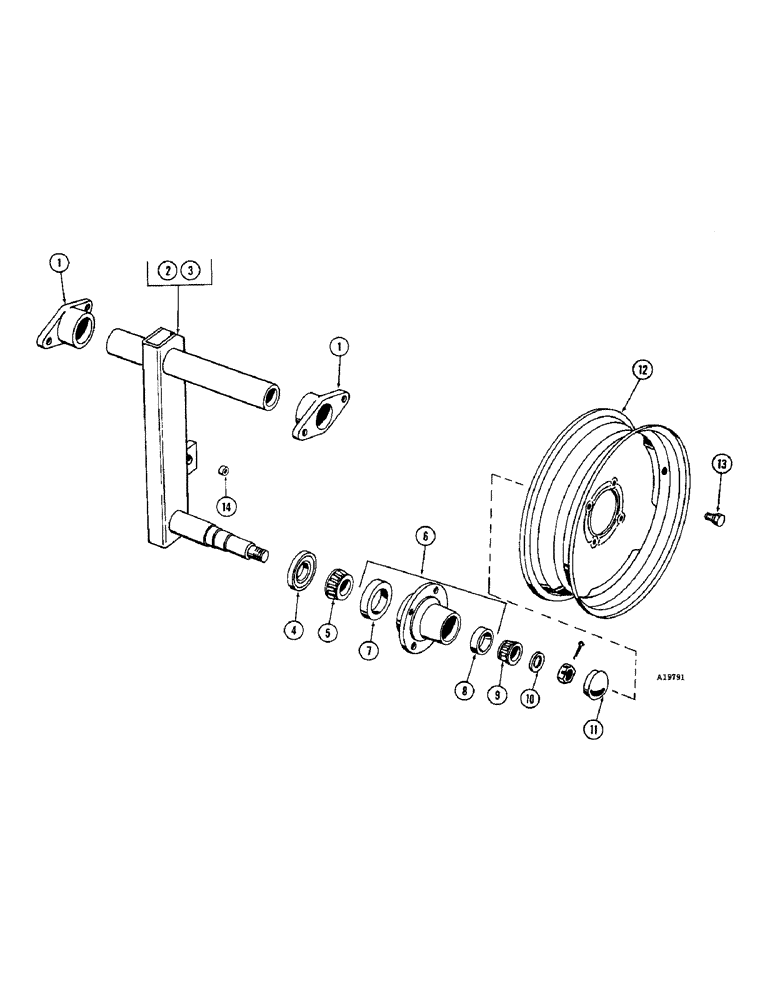 Схема запчастей Case IH FC-SERIES - (64[A]) - AXLE AND WHEEL 