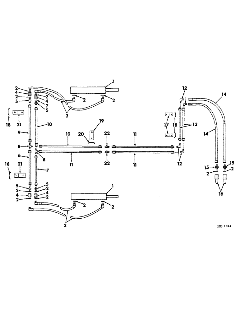 Схема запчастей Case IH 275 - (L-51) - HYDRAULIC SYSTEM (ENDGATE) 