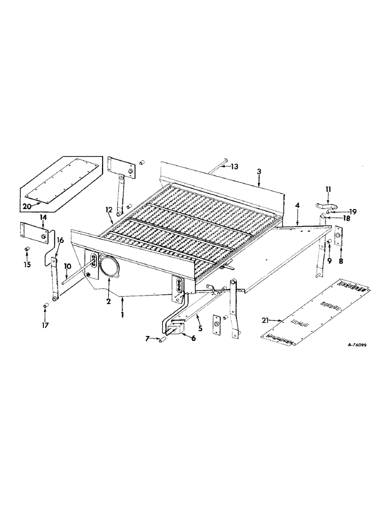 Схема запчастей Case IH 82 - (46) - SHOE, SHOE SIEVES AND SHOE BOTTOM SCREEN (74) - CLEANING