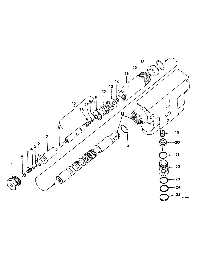 Схема запчастей Case IH 2400 - (10-55) - HYDRAULICS, HYDRAULIC CONTROL VALVE (07) - HYDRAULICS