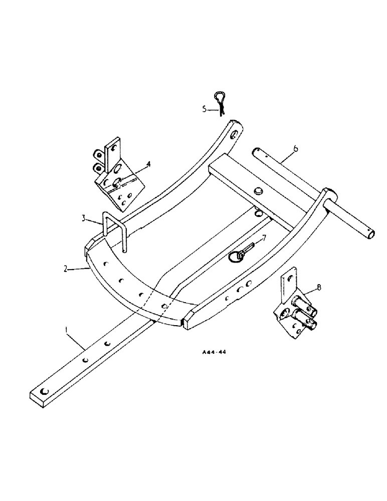 Схема запчастей Case IH 384 - (09-01) - FRAME, DRAWBAR (12) - FRAME