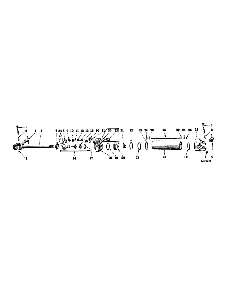 Схема запчастей Case IH 200 - (P-07) - HYDRAULIC CYLINDER, 2-1/2 X 8 IN. AND 3-1/2 X 8 IN. DOUBLE ACTING 