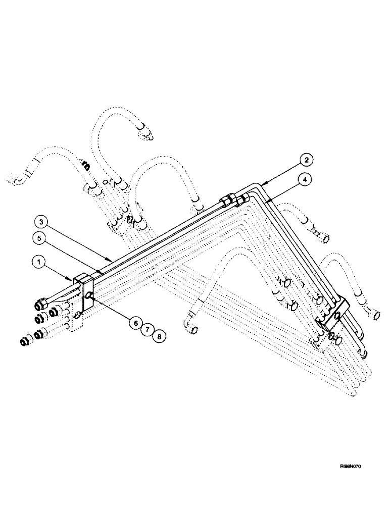 Схема запчастей Case IH L550 - (8-004) - HYDRAULICS - AUXILIARY (08) - HYDRAULICS