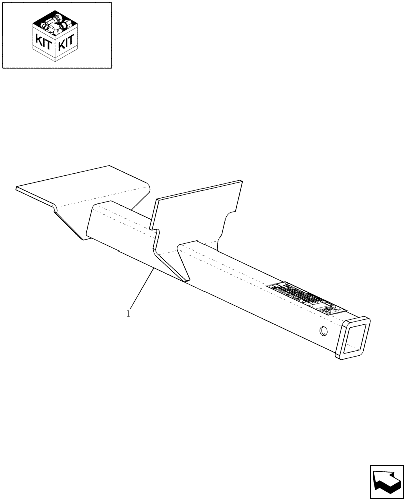 Схема запчастей Case IH WDX1902 - (18.28) - SWATH ROLLER HITCH KIT, 87634089 Attachments