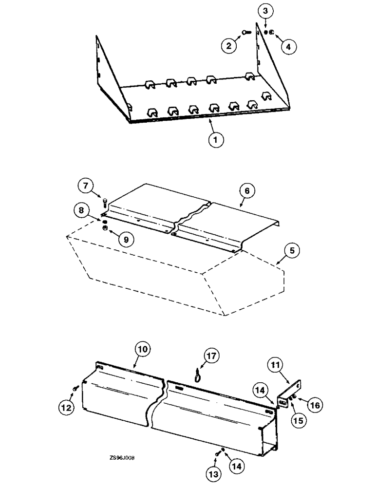 Схема запчастей Case IH 2350 - (3-16) - TINE COVER 