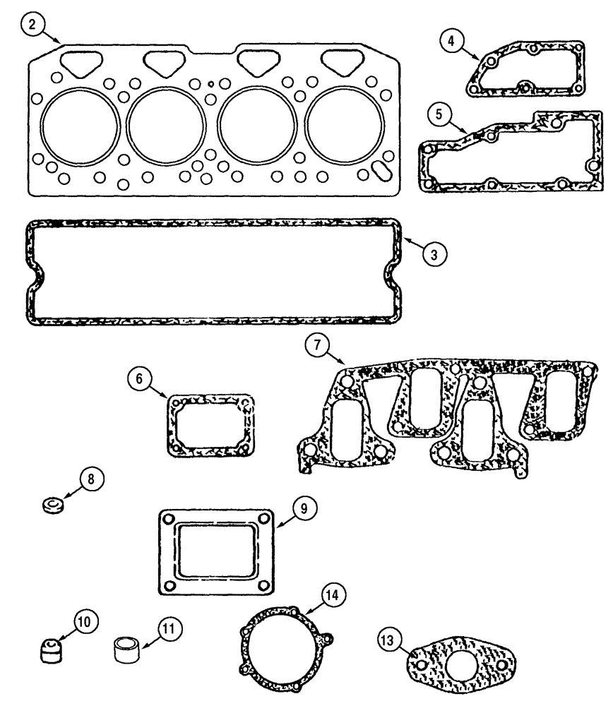 Схема запчастей Case IH MX100C - (02-34) - GASKET KIT, VALVE GRIND (02) - ENGINE