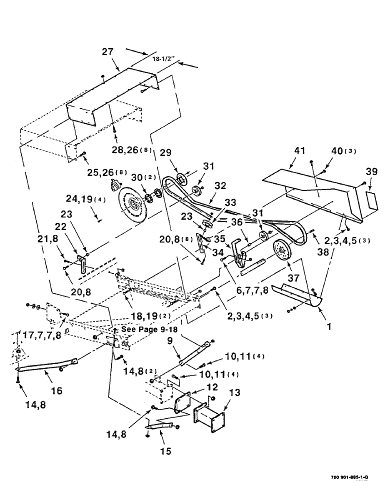 Схема запчастей Case IH 8610 - (9-16) - MAIN CONVEYOR KIT, HK50516 MAIN CONVEYOR KIT COMPLETE, INCLUDES PAGE 9-18 (88) - ACCESSORIES