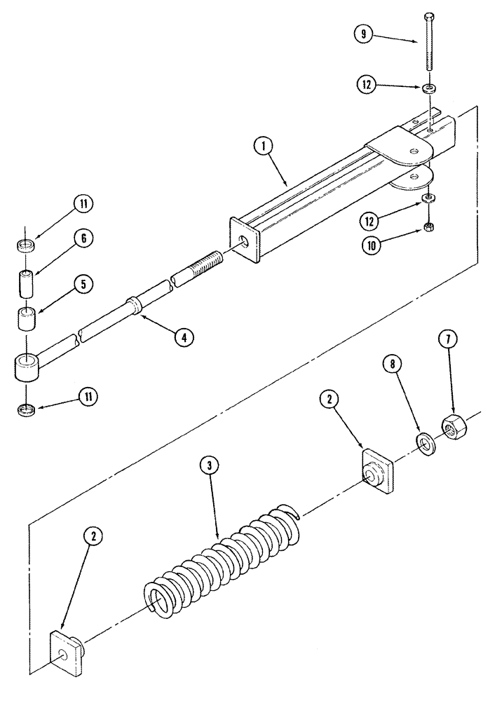 Схема запчастей Case IH STX375 - (09-36) - PUSH ARM ASSY (09) - CHASSIS/ATTACHMENTS