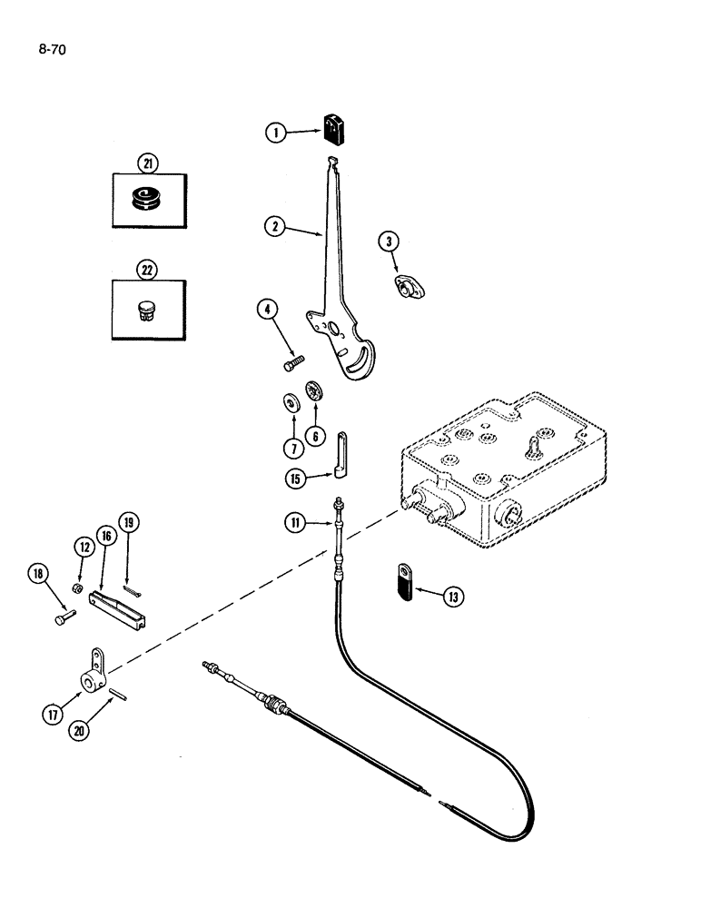 Схема запчастей Case IH 3394 - (8-70) - HITCH SYSTEM, DRAFT SENSING CONTROLS (08) - HYDRAULICS