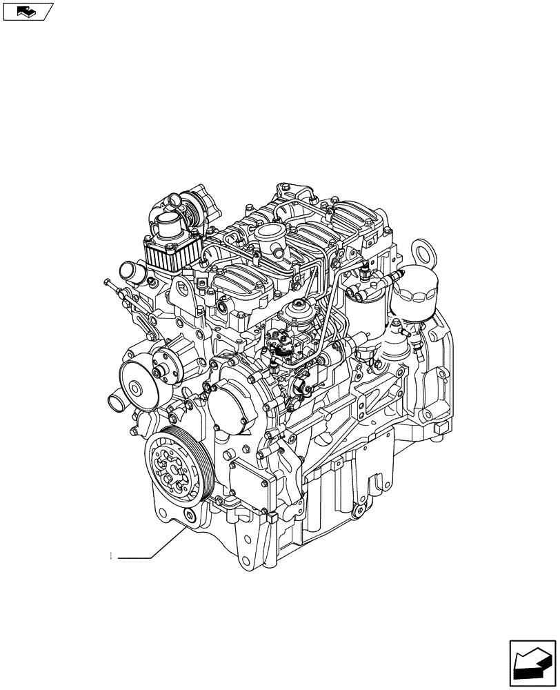 Схема запчастей Case IH F5AE9484G A010 - (10.001.01) - ENGINE ASSY (504386487) (10) - ENGINE