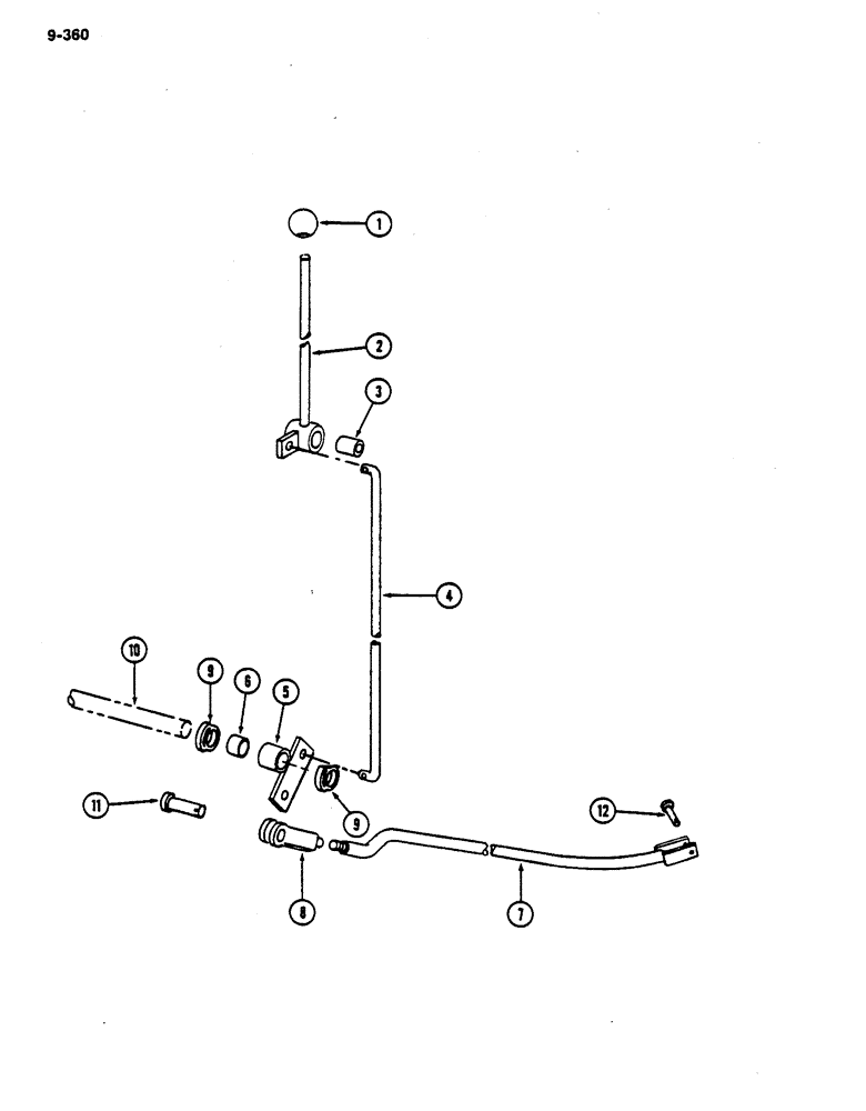 Схема запчастей Case IH 782 - (9-360) - DRUM DRIVE ENGAGEMENT CONTROL (09) - CHASSIS ATTACHMENTS