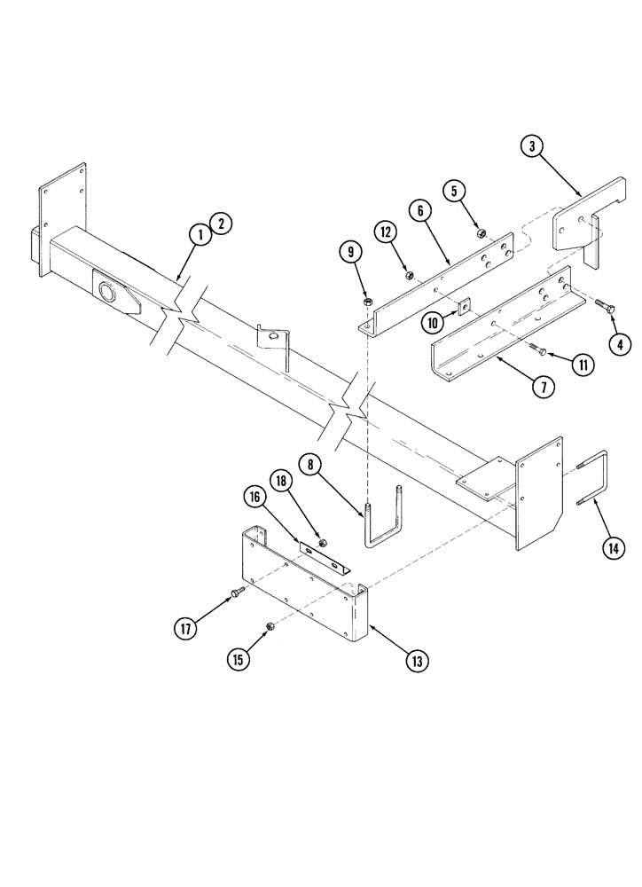 Схема запчастей Case IH 5500 - (9-06) - WING FRAME AND LATCH (09) - CHASSIS