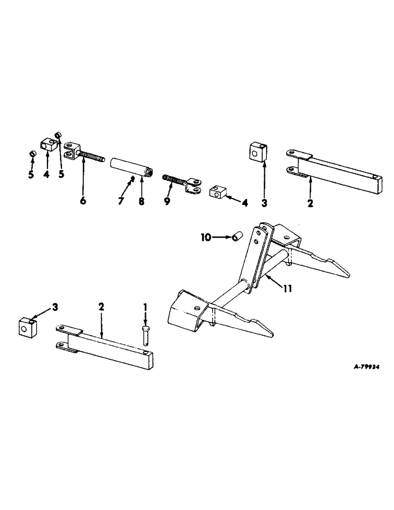 Схема запчастей Case IH 70 - (K-6) - COUPLING BEAM AND CONNECTIONS, TWO POINT FAST HITCH 