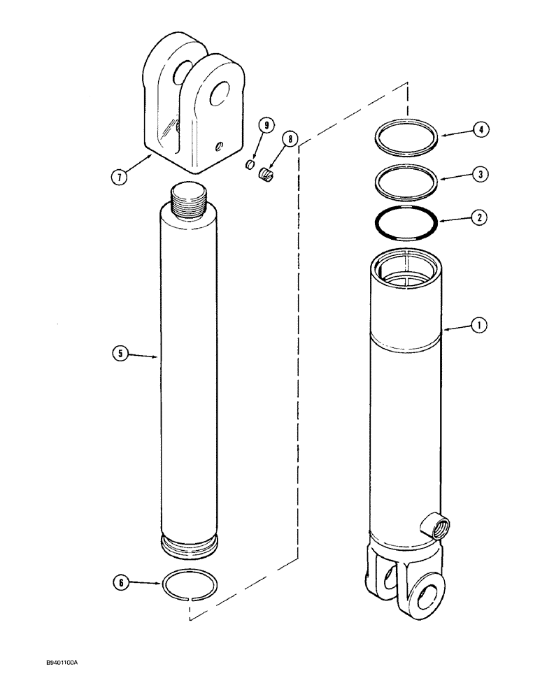 Схема запчастей Case IH 7100 - (8-48) - MARKER LIFT CYLINDER , 1345980C1, 2 ID X 8 INCH STROKE, IOWA INDUSTRIAL (08) - HYDRAULICS