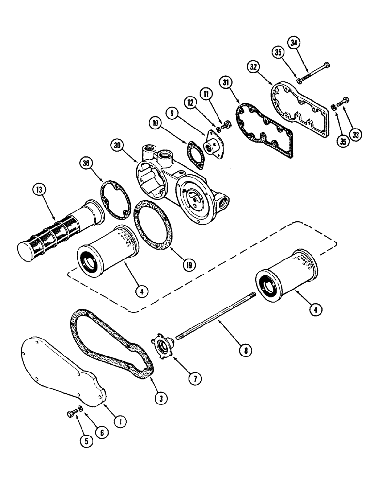 Схема запчастей Case IH 3294 - (8-272) - HYDRAULICS, OIL FILTER AND SCREEN (08) - HYDRAULICS