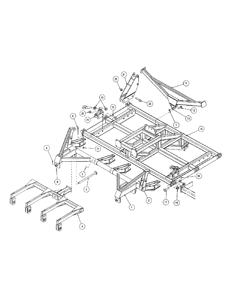 Схема запчастей Case IH CONCORD - (B04) - MAIN FRAME, THREE RANK 