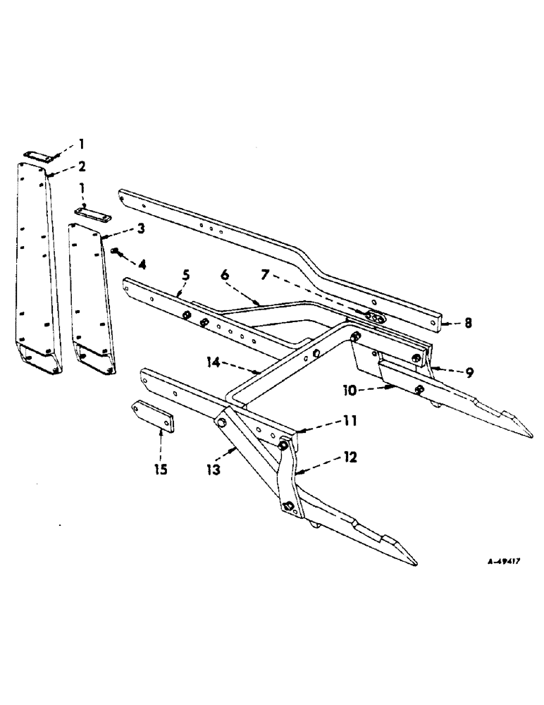 Схема запчастей Case IH 211 - (P-02) - MAIN FRAME AND COUPLING BEAMS 