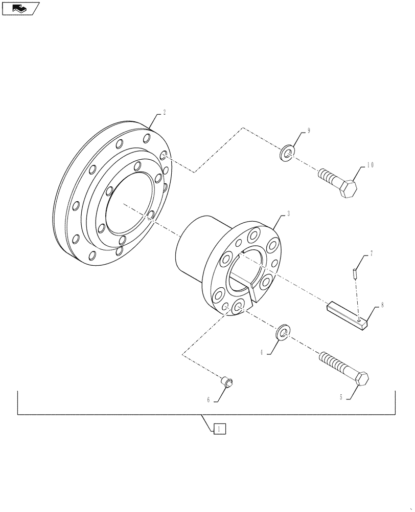 Схема запчастей Case IH STEIGER 500 - (44.100.31[01]) - HUBS & WHEEL MOUNTING, 115MM AXLE - 450 & 500 SERIES AXLE (44) - WHEELS