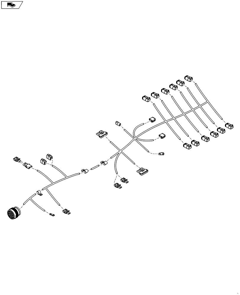 Схема запчастей Case IH 4420 - (12-020[01]) - HARNESS, HYDRAULIC CONTROL, MY 2010 AND PRIOR (06) - ELECTRICAL