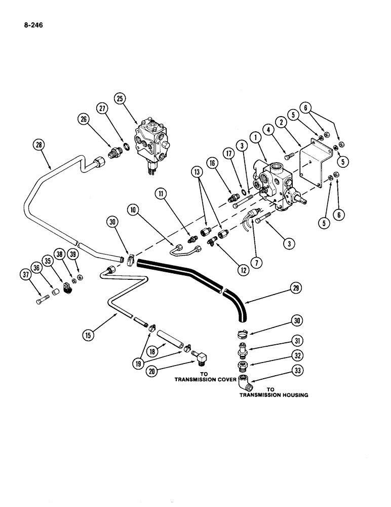 Схема запчастей Case IH 4490 - (8-246) - HYDRAULIC PRESSURE REGULATOR VALVE CIRCUIT, PRIOR TO P.I.N. 8860450 (08) - HYDRAULICS