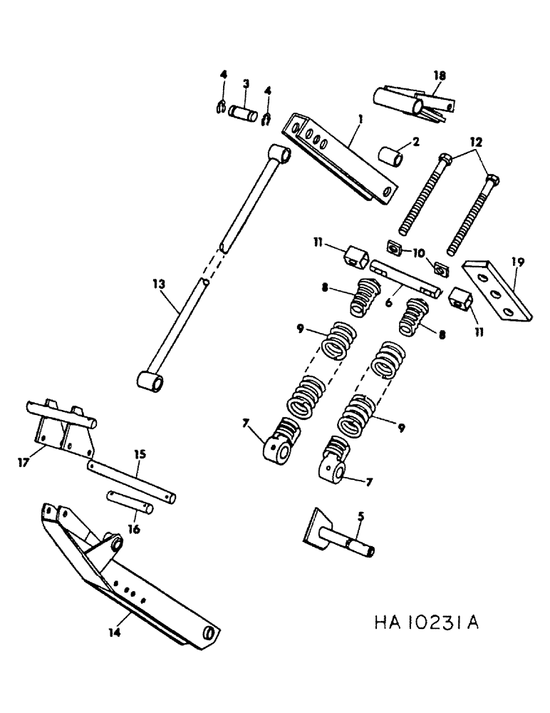 Схема запчастей Case IH SINGLE - (A-32) - SINGLE OVERSHOT AUGER HEADER, HEADER FLOTATION AND ARM, 4000 