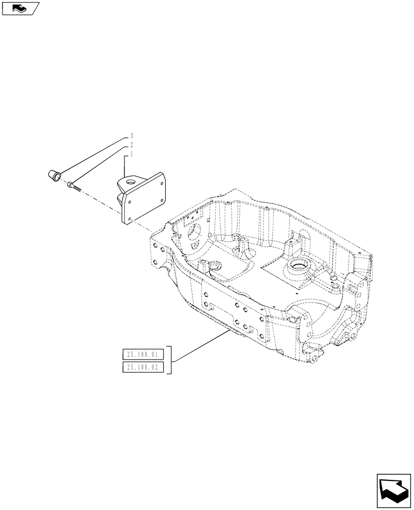 Схема запчастей Case IH PUMA 145 - (39.110.01) - VAR - 330222 - FRONT PULL HOOK (39) - FRAMES AND BALLASTING