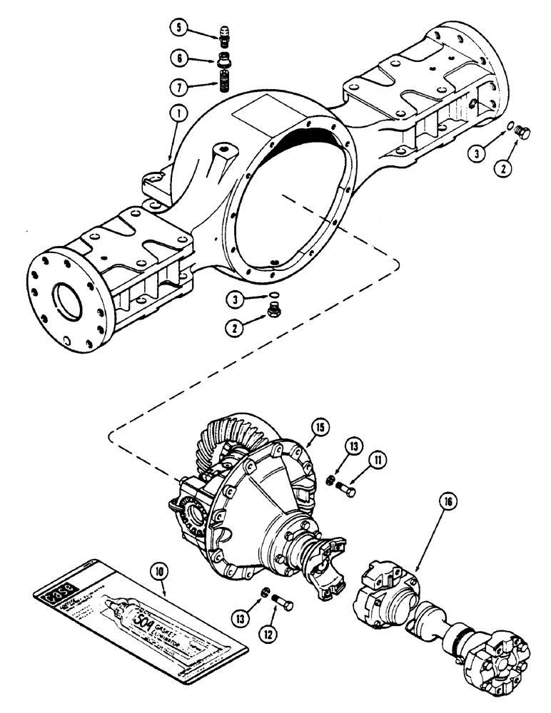 Схема запчастей Case IH 4690 - (6-194) - REAR AXLE AND DIFFERENTIAL ASSEMBLY (06) - POWER TRAIN