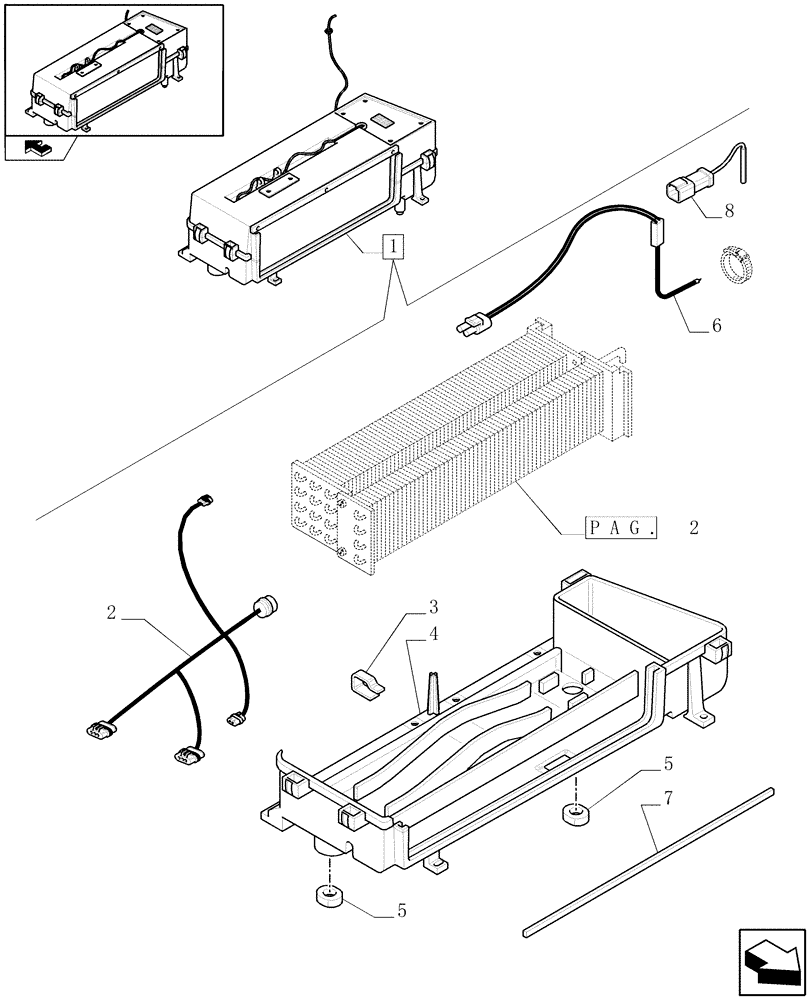 Схема запчастей Case IH PUMA 140 - (1.94.2/01G[03]) - AIR CONDITIONER - BREAKDOWN (VAR.330643) (10) - OPERATORS PLATFORM/CAB