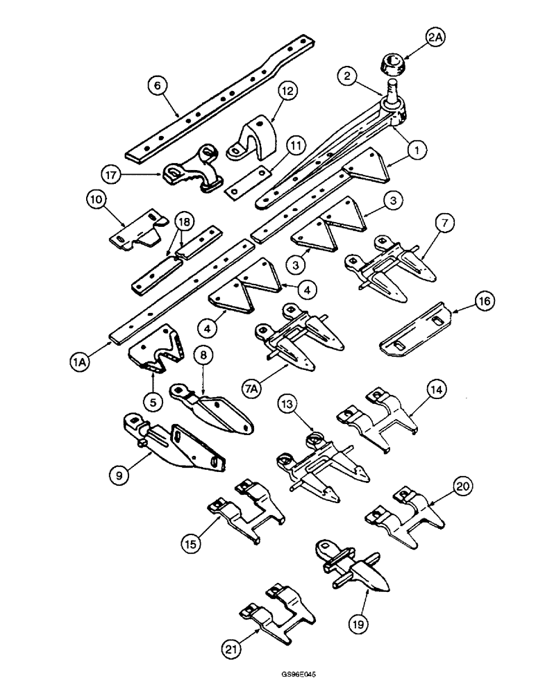 Схема запчастей Case IH INTERNATIONAL - (3-34) - KNIFE AND GUARDS (14) - CROP CUTTING