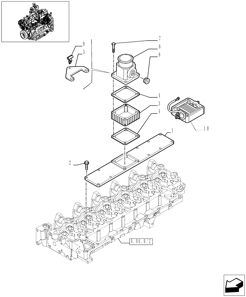 Схема запчастей Case IH MXU115 - (0.07.1/02) - INTAKE MANIFOLD (01) - ENGINE