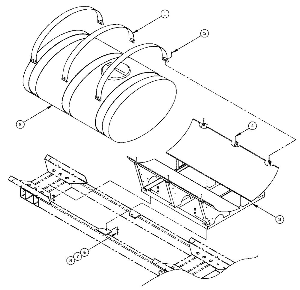 Схема запчастей Case IH SPX2130 - (09-017) - TANK & SKID Liquid Plumbing