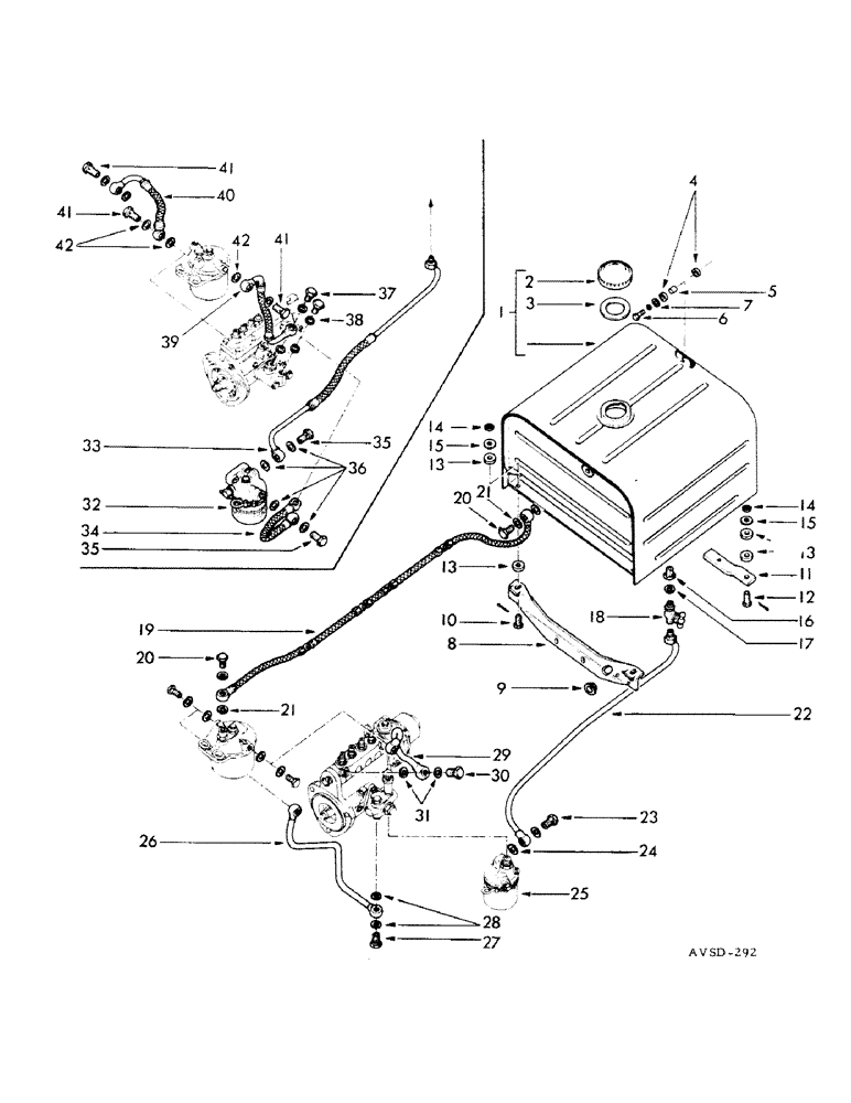 Схема запчастей Case IH FU-267D - (080) - FUEL TANK - FUEL LINES (03) - FUEL SYSTEM