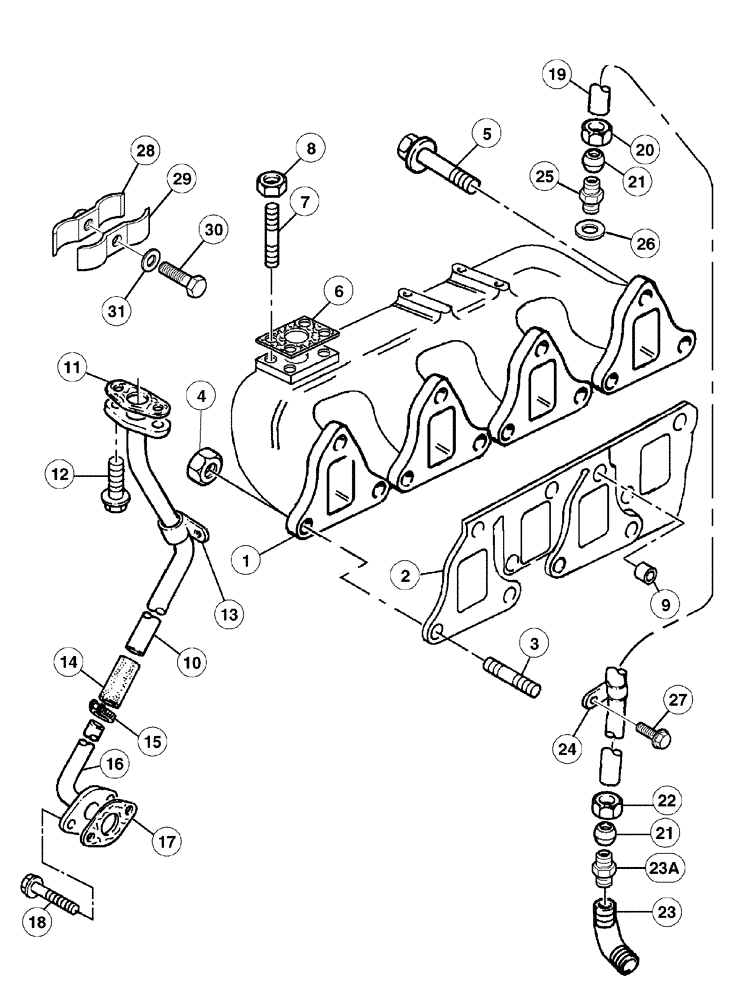 Схема запчастей Case IH C100 - (02-27) - MANIFOLDS (02) - ENGINE